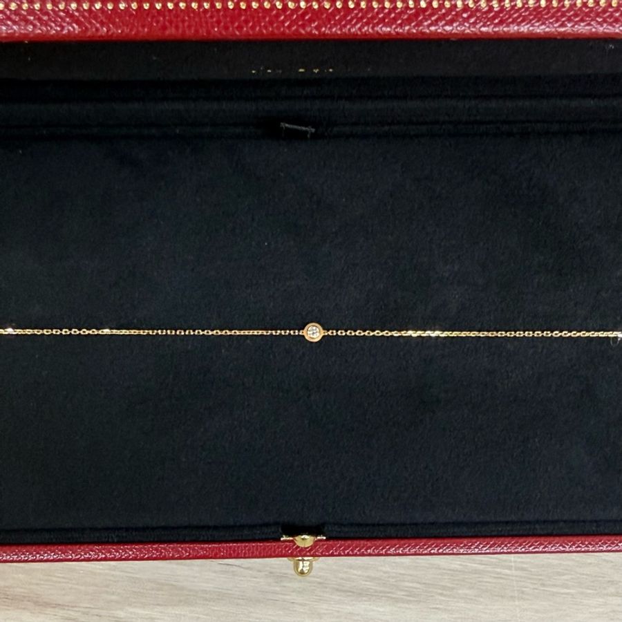 Cartier Damovr Dink Gold單鑽手鏈-11