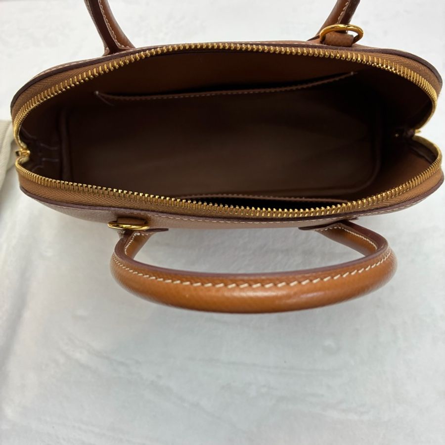 Hermes Bolide 25 B刻金棕色金扣 EC皮-6