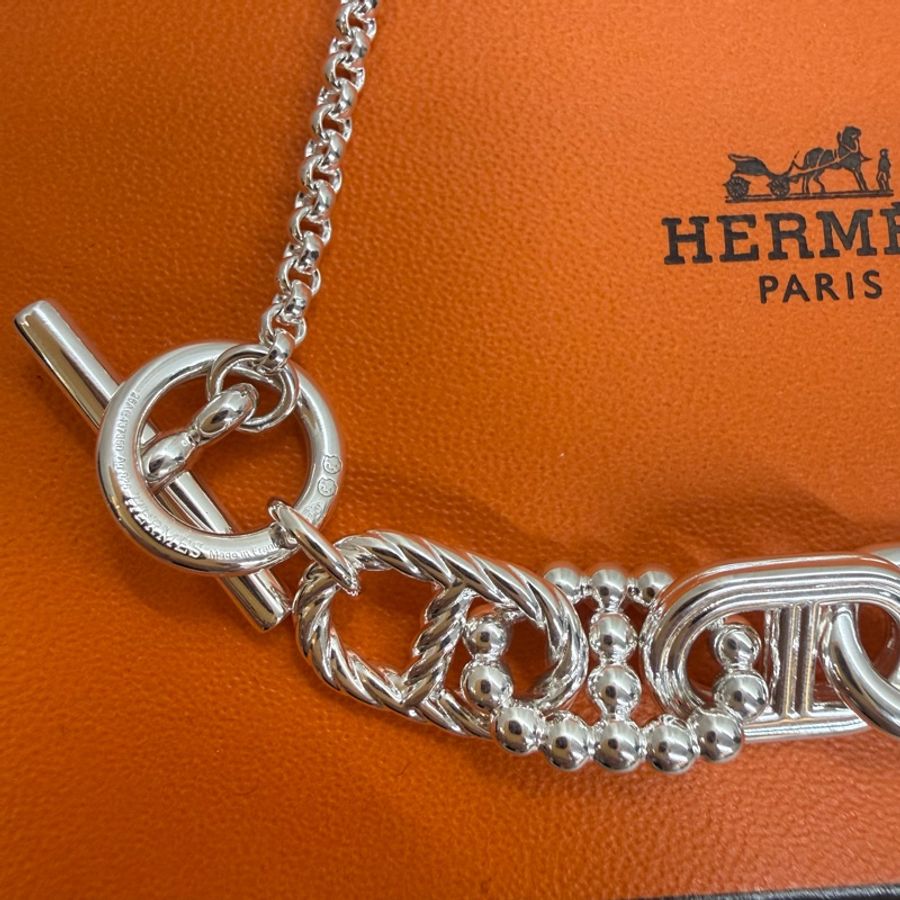 Hermes 925銀豬鼻Chaine dancer Alea項鍊-19
