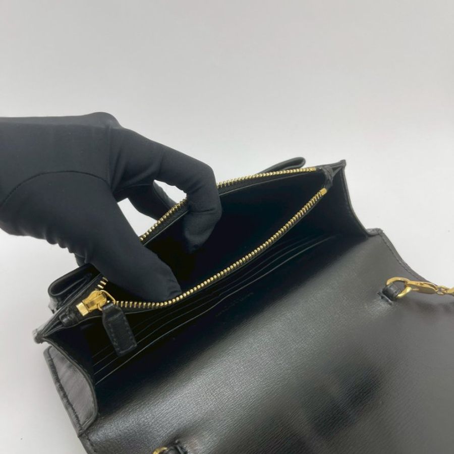 YSL Sunset WOC 兩用包 黑金-4