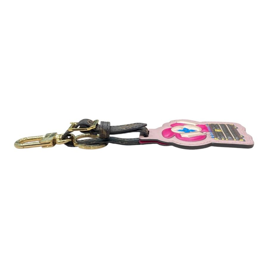 LOUIS VUITTON 路易威登 M69859 VIVIENNE 行李吊牌 PVC帆布 粉色-3