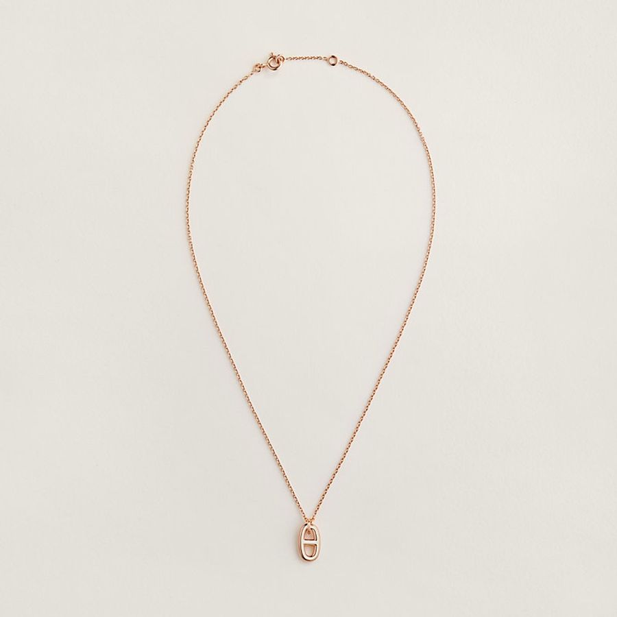 近新🥨Hermès 愛馬仕 750玫瑰金 Farandole 豬鼻項鍊 墜飾 項鍊 Necklace 珠寶 H108615B-1