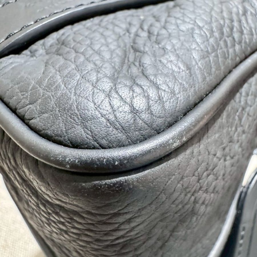 LV  keepall 25壓紋牛皮手提肩背包 晶片款-26