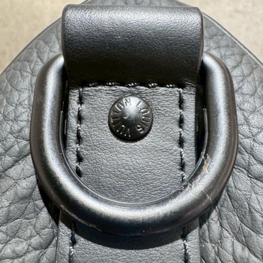 LV  keepall 25壓紋牛皮手提肩背包 晶片款-31