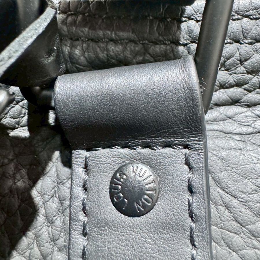 LV  keepall 25壓紋牛皮手提肩背包 晶片款-35