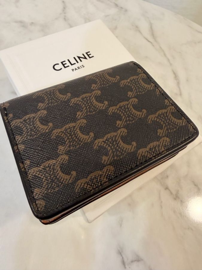 全新‼️Celine凱旋門老花零錢包-15