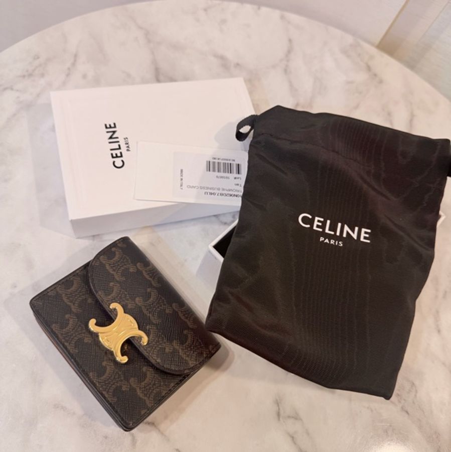 全新‼️Celine凱旋門老花零錢包-35