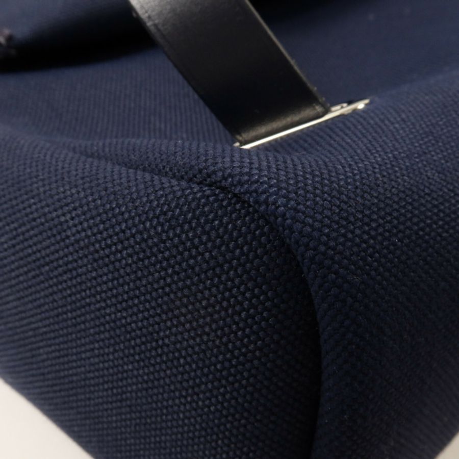 HERMES 帆布Herbag a Dos Zip Retourne Backpack背包Bleu Indigo-10