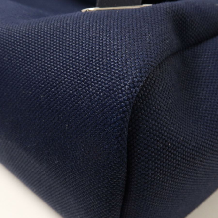 HERMES 帆布Herbag a Dos Zip Retourne Backpack背包Bleu Indigo-13