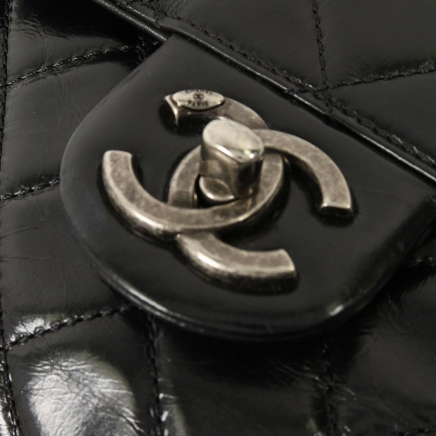 CHANEL 牛皮皮革Chain Shoulder鏈帶肩背袋-11