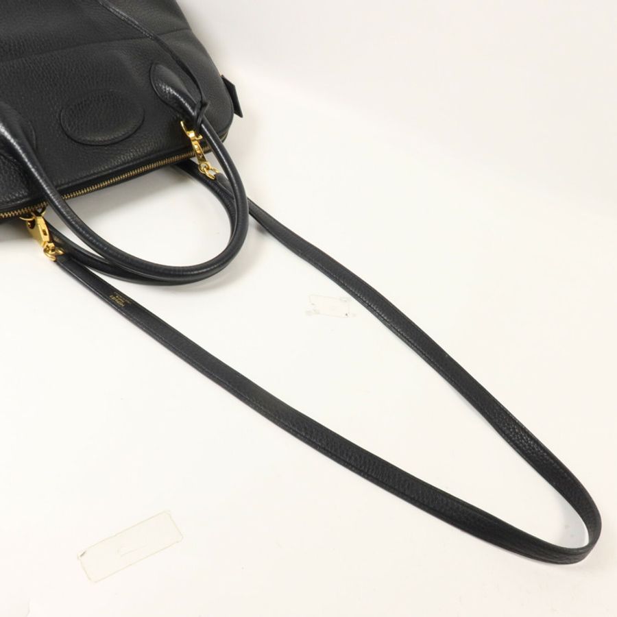 HERMES Clemence皮革Bolide 31手挽肩背兩用袋Noir-7