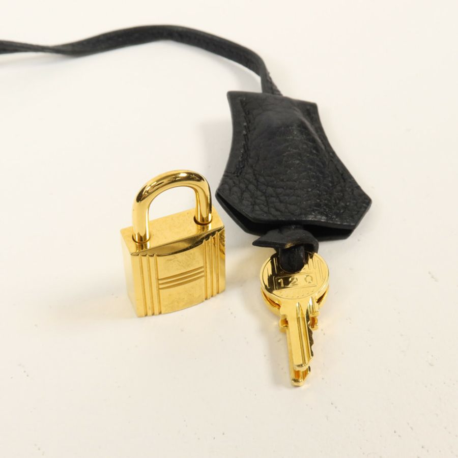 HERMES Clemence皮革Bolide 31手挽肩背兩用袋Noir-13