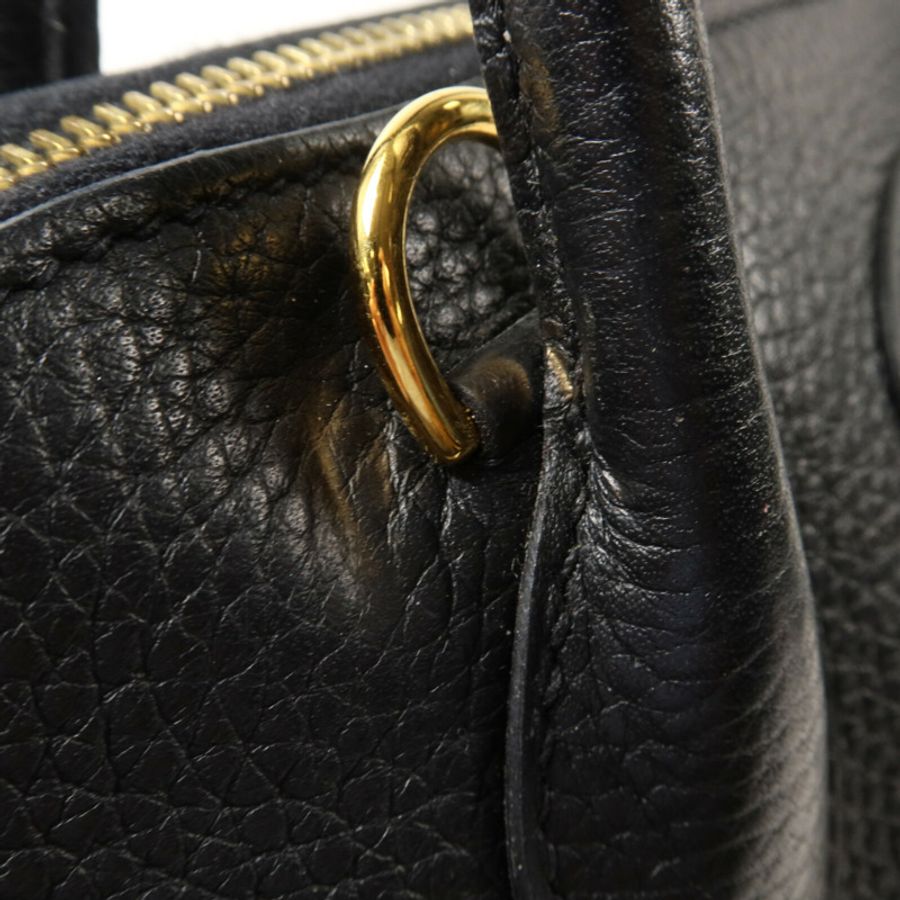 HERMES Clemence皮革Bolide 31手挽肩背兩用袋Noir-17