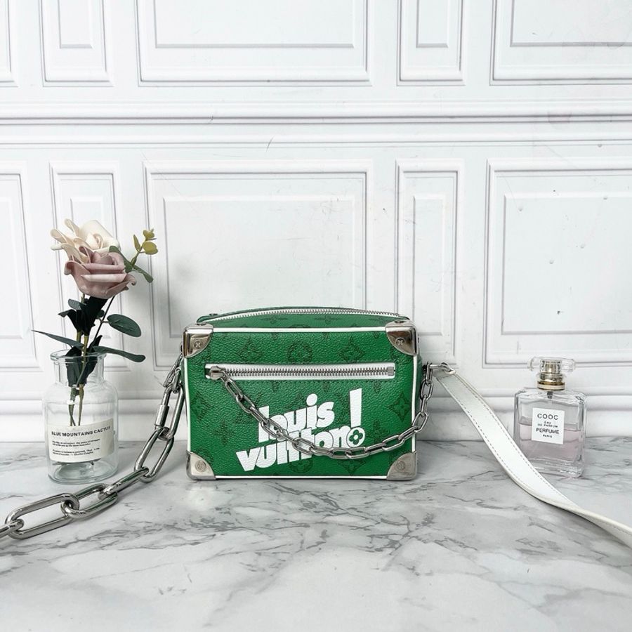 【威選精品】💚 LV Soft Trunk 限量秀款 綠色盒子包-2