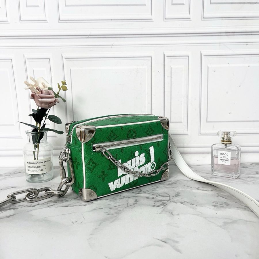 【威選精品】💚 LV Soft Trunk 限量秀款 綠色盒子包-3