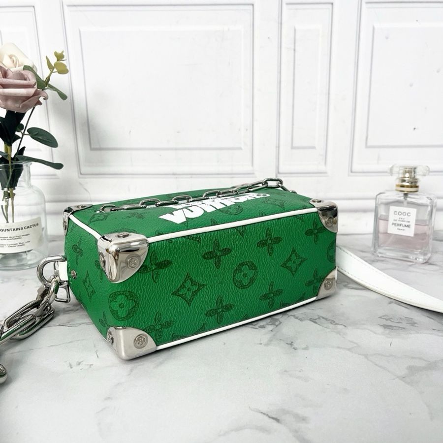 【威選精品】💚 LV Soft Trunk 限量秀款 綠色盒子包-5