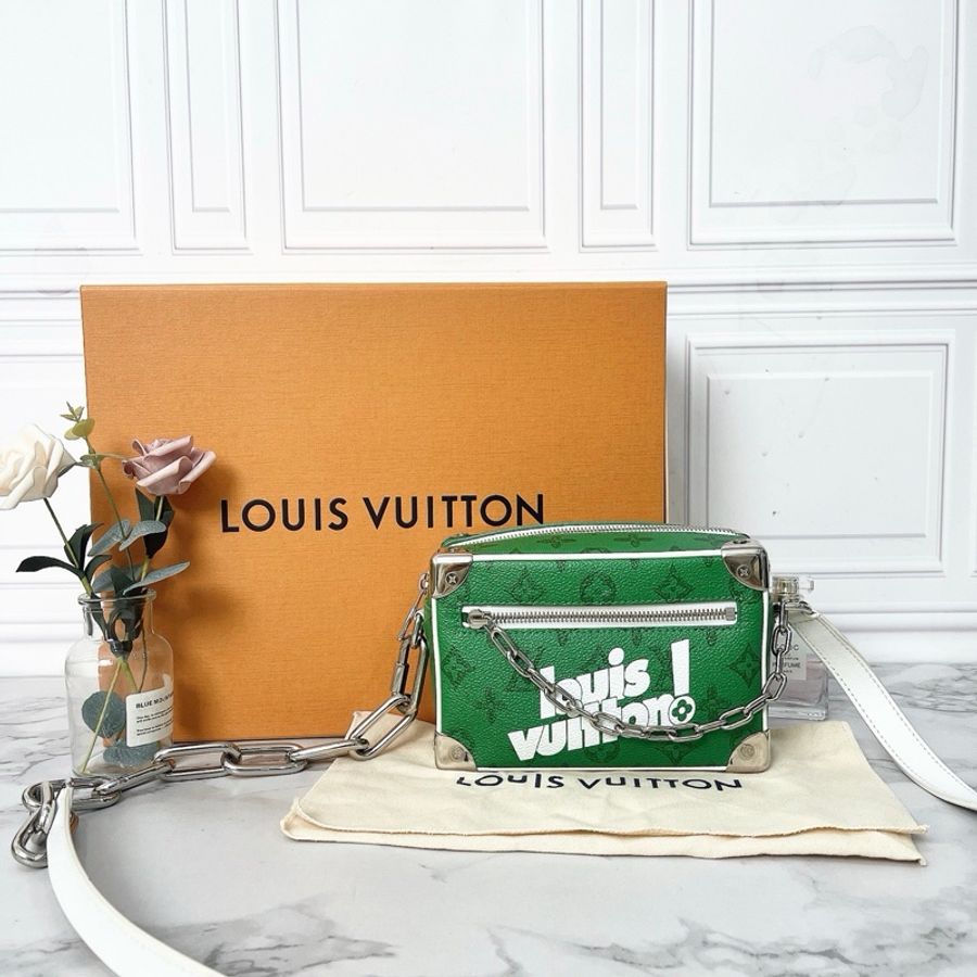 【威選精品】💚 LV Soft Trunk 限量秀款 綠色盒子包-7