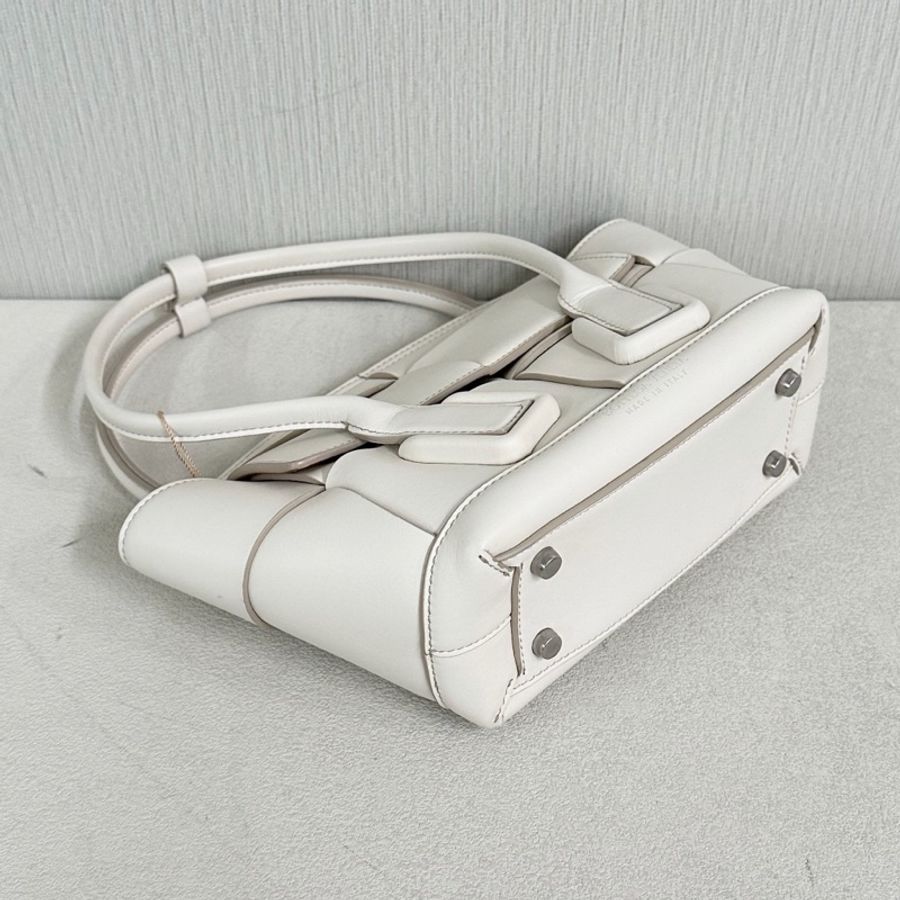 【威選精品】🤍 BOTTEGA VENETA Arco 白色迷你手提肩背斜背包-9