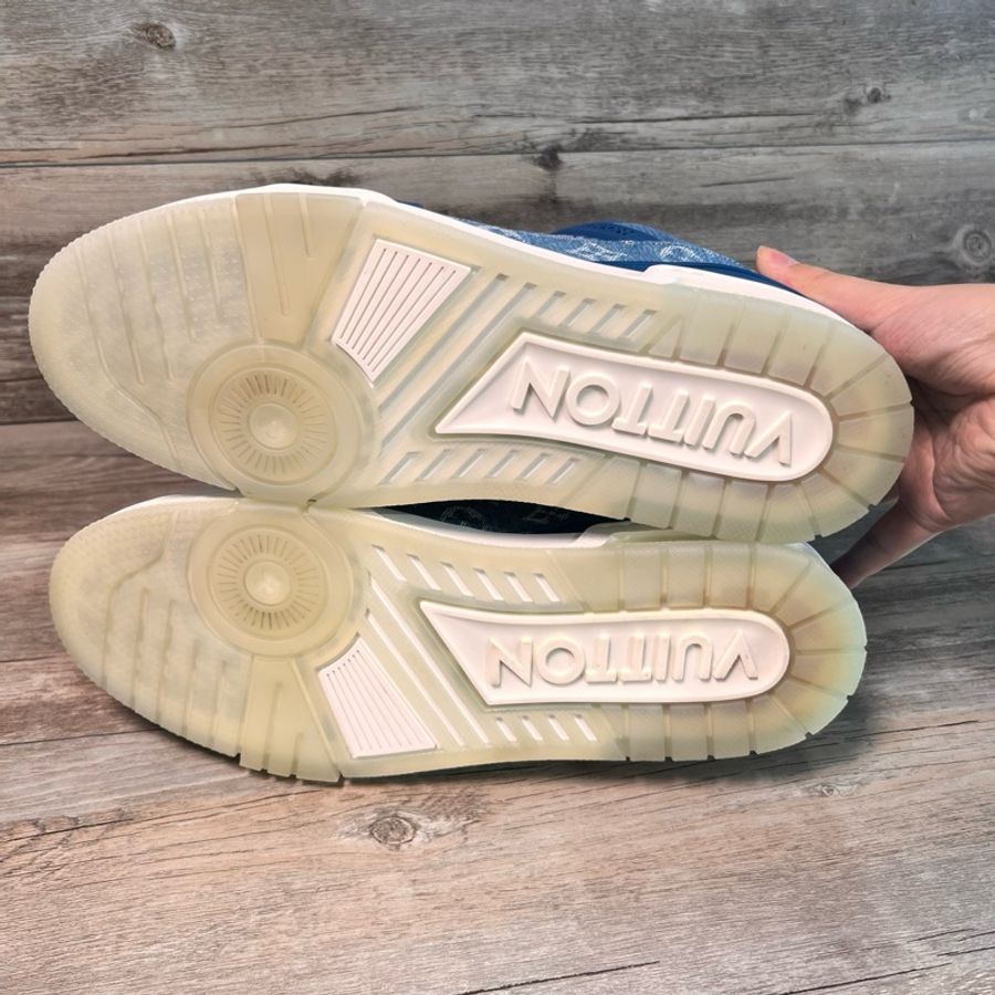 Louis Vuitton路易威登 trainer 牛仔藍 白藍 43碼-5