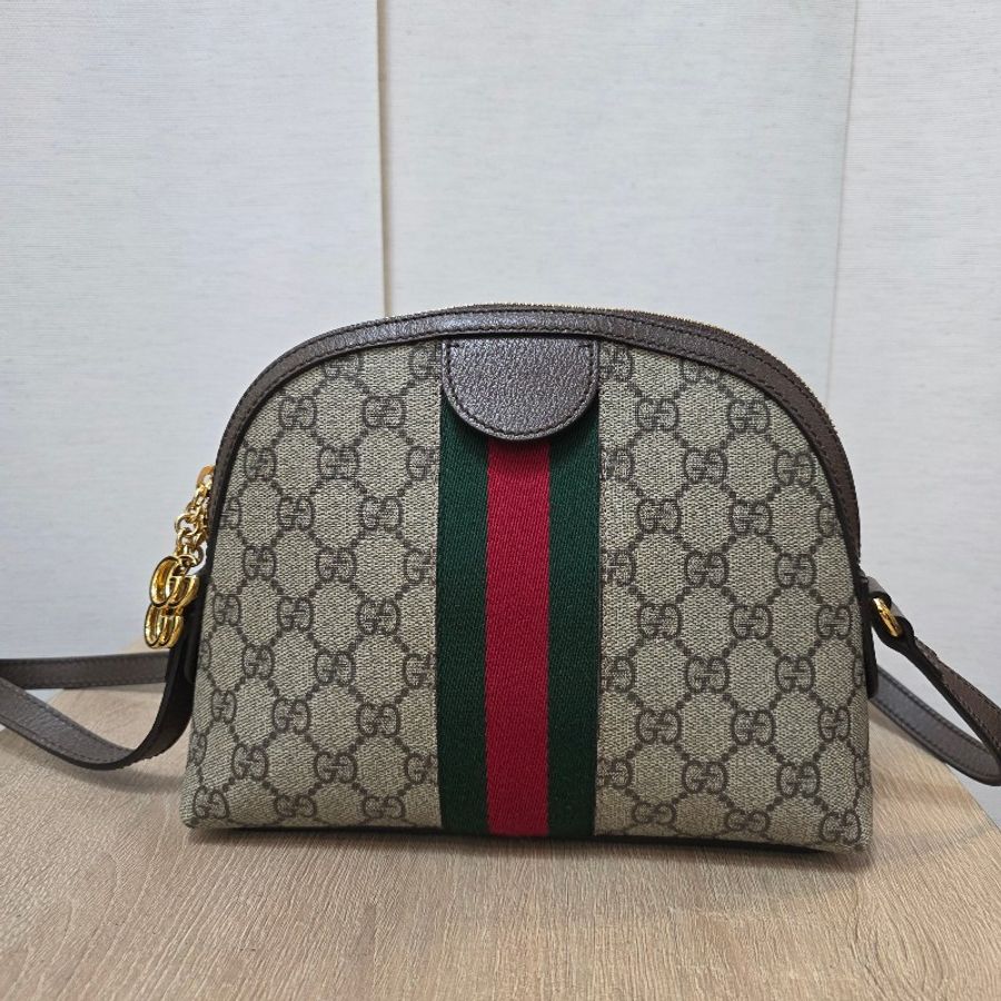 [古馳經典貝殼包甜甜價🥨] Gucci老花Ophidia金釦拉鍊貝殼斜背包-2