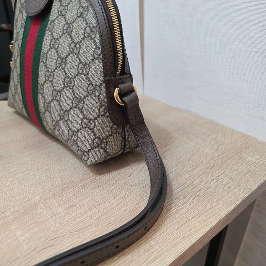 [古馳經典貝殼包甜甜價🥨] Gucci老花Ophidia金釦拉鍊貝殼斜背包-9
