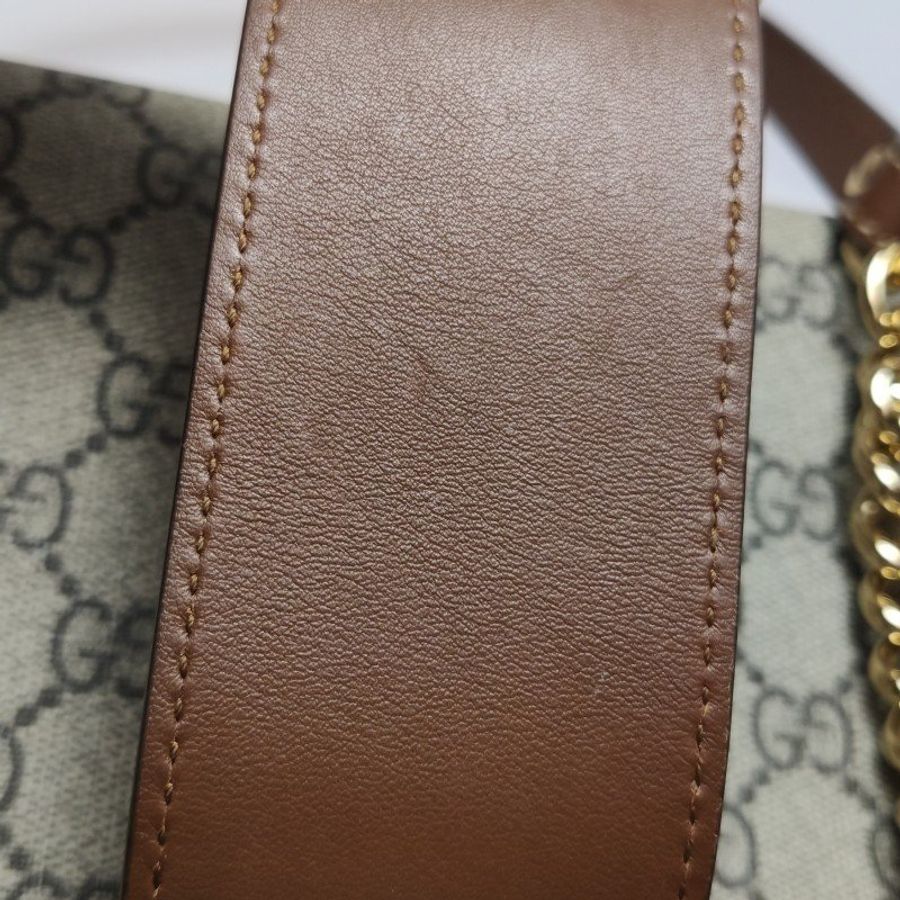 Gucci Padlock中型牛皮GG老花鎖扣單肩包-8
