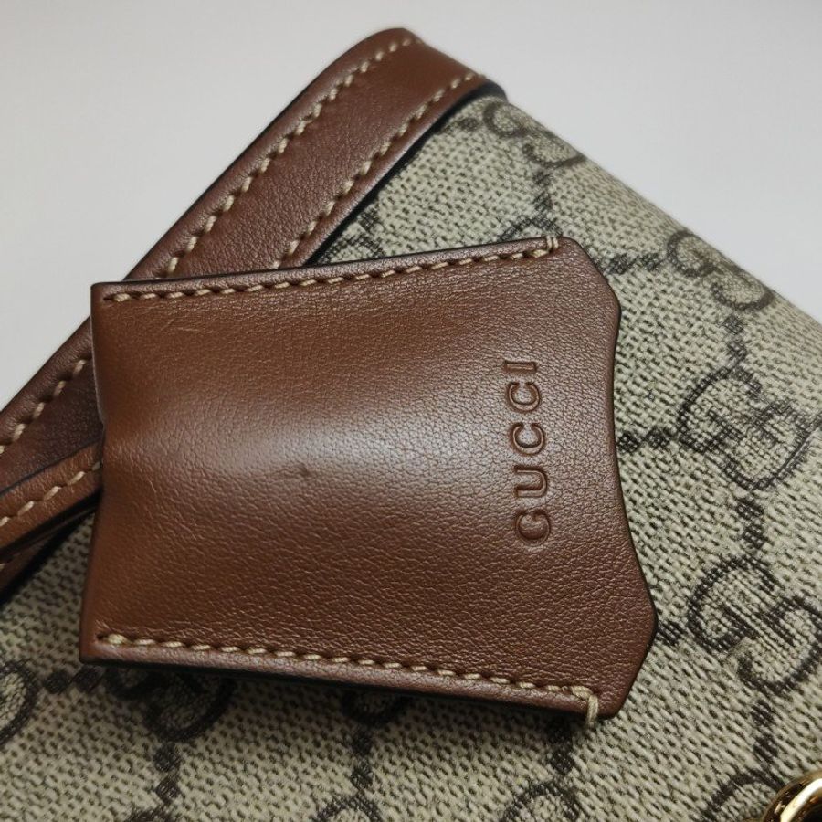 Gucci Padlock中型牛皮GG老花鎖扣單肩包-19