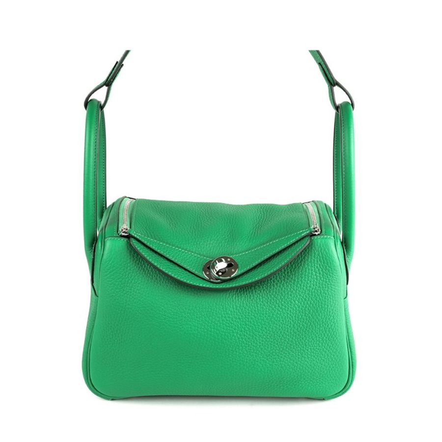 HERMES 愛馬仕 Lindy 26 琳迪包 Bambou 竹子綠銀釦 Togo 牛皮｜手提包 肩背包 雙雙肩帶 經典款｜2025年 K刻 醫生包｜KÉSH 凱仕精品-0