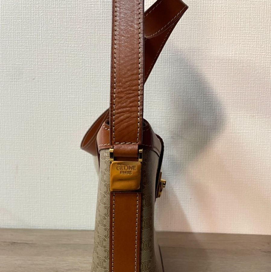 《初。Vintage》Celine 米色老花水桶包-18