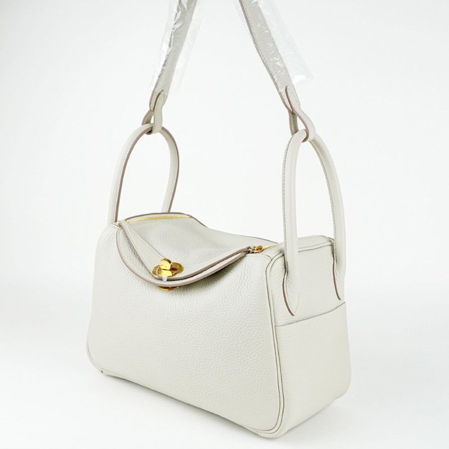 HERMÈS 愛馬仕 Mini Lindy 20 Craie 奶油白 金釦 Clemence 牛皮｜手提包 肩背包 斜背包｜琳迪包 G刻 2026｜KÉSH 凱仕精品-5