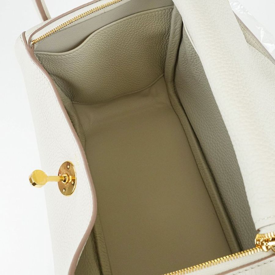 HERMÈS 愛馬仕 Mini Lindy 20 Craie 奶油白 金釦 Clemence 牛皮｜手提包 肩背包 斜背包｜琳迪包 G刻 2026｜KÉSH 凱仕精品-13