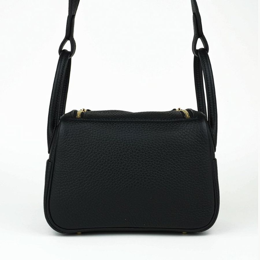 HERMÈS 愛馬仕 Mini Lindy 20 Noir 黑色 金釦 Clemence 牛皮｜肩背包 斜背包 手提包｜迷你琳迪包 K刻2025 收藏款｜KÉSH 凱仕精品-4