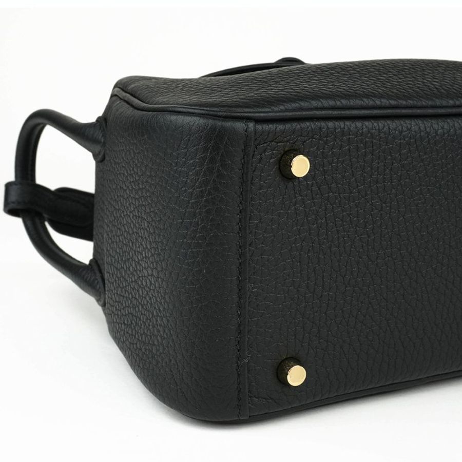 HERMÈS 愛馬仕 Mini Lindy 20 Noir 黑色 金釦 Clemence 牛皮｜肩背包 斜背包 手提包｜迷你琳迪包 K刻2025 收藏款｜KÉSH 凱仕精品-7