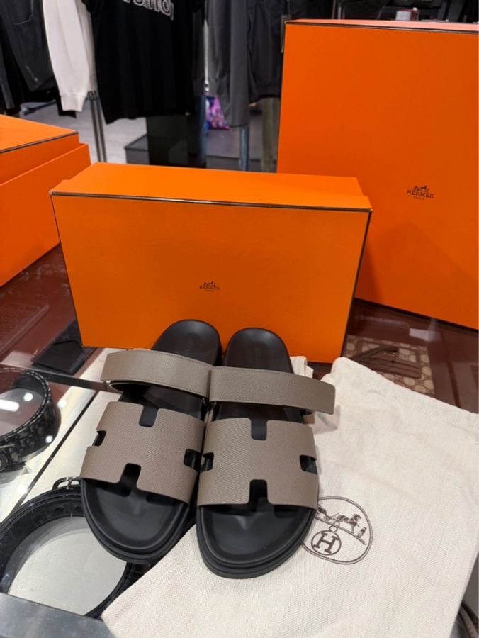 市面二手找不到🌟Hermes Chypre 二舅拖 大象灰｜Classic Trend CT精品｜台北東區實體-3