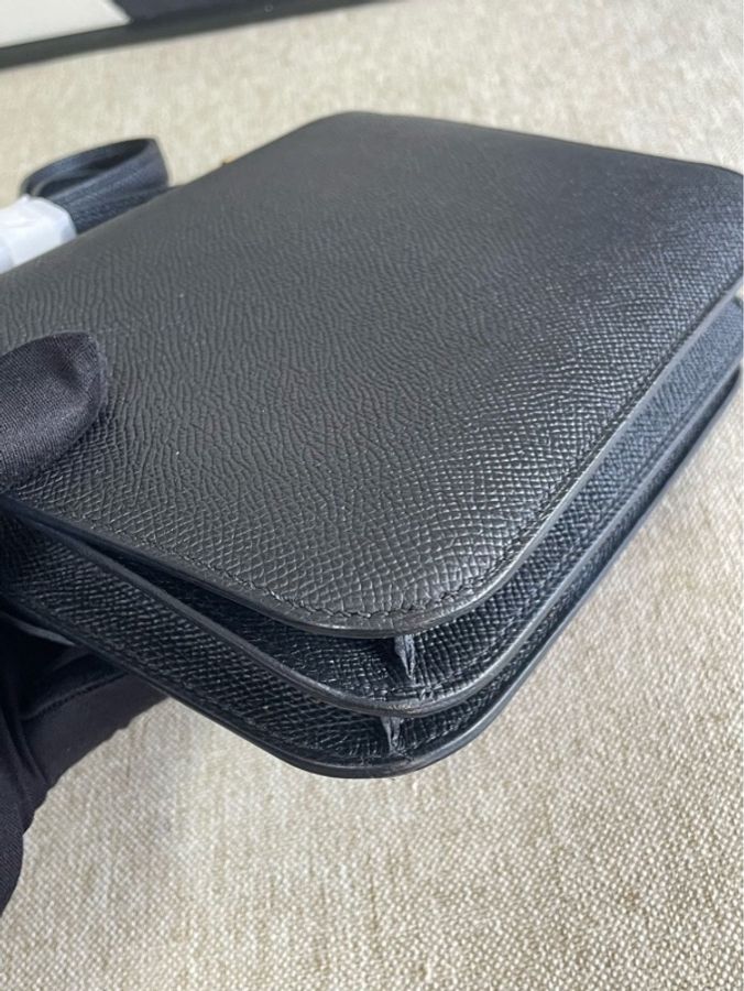 Hermes 愛馬仕 Constance 黑金康康19 U刻 親款帶镜子-4