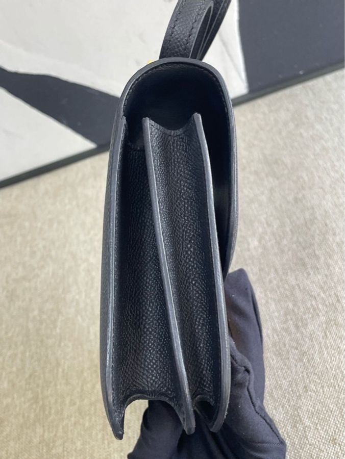 Hermes 愛馬仕 Constance 黑金康康19 U刻 親款帶镜子-6