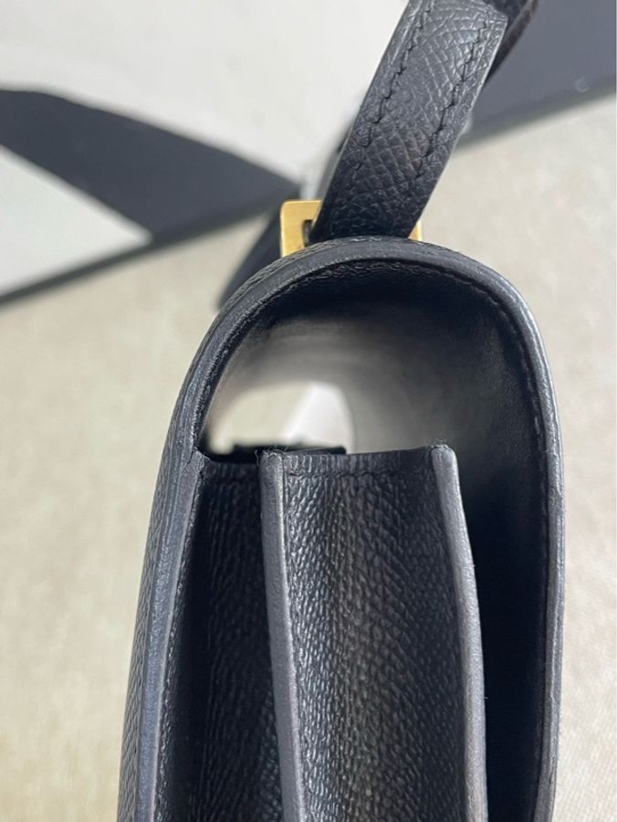 Hermes 愛馬仕 Constance 黑金康康19 U刻 親款帶镜子-7