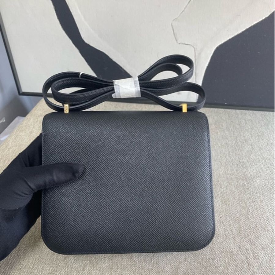 Hermes 愛馬仕 Constance 黑金康康19 U刻 親款帶镜子-11