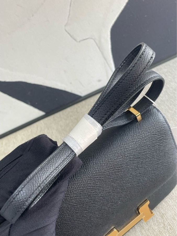 Hermes 愛馬仕 Constance 黑金康康19 U刻 親款帶镜子-17