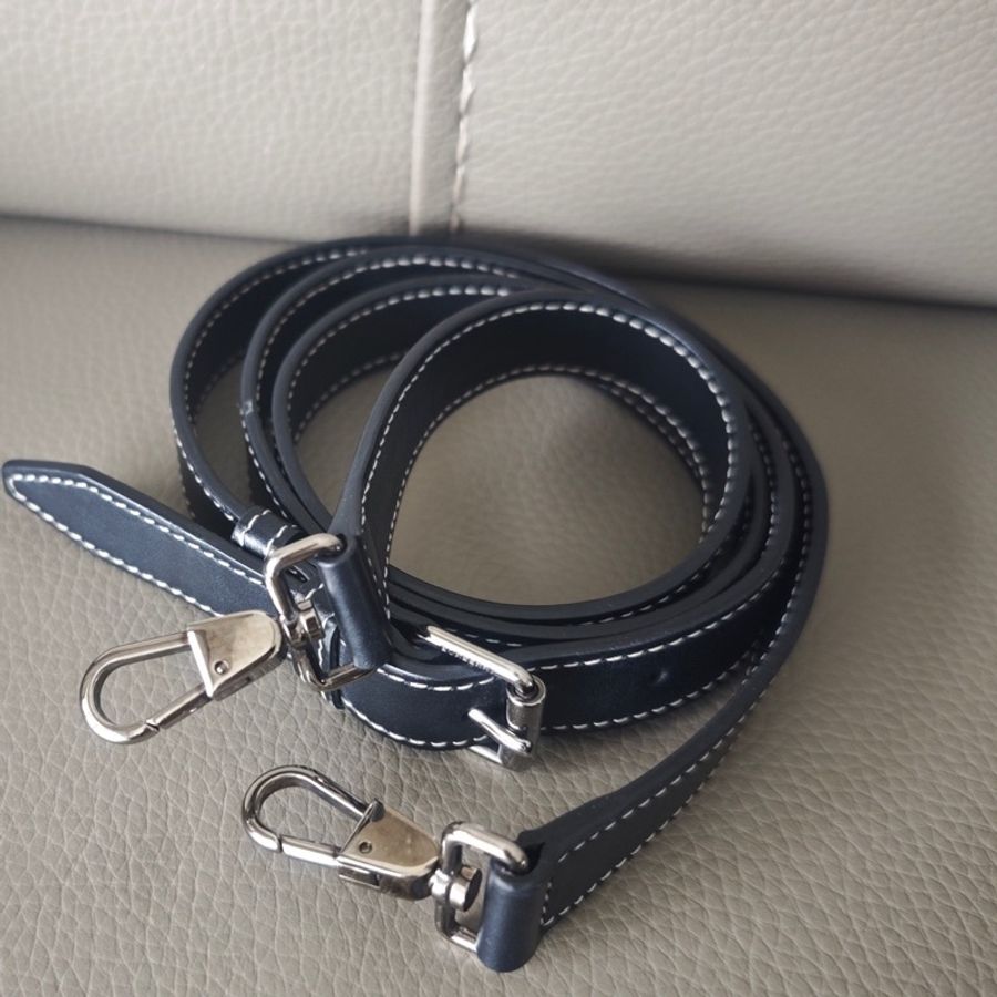 Burberry巴寶莉白色帆布拼皮信封單肩包-7