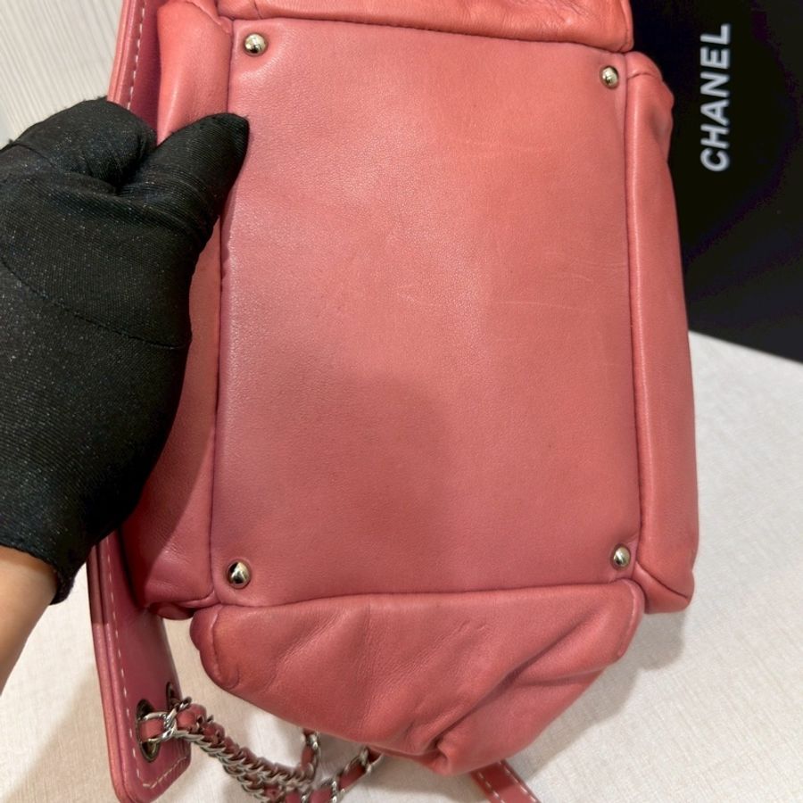 CHANEL香奈兒玫瑰粉字母小胖子金元寶肩背包👩🏻‍🚒-24