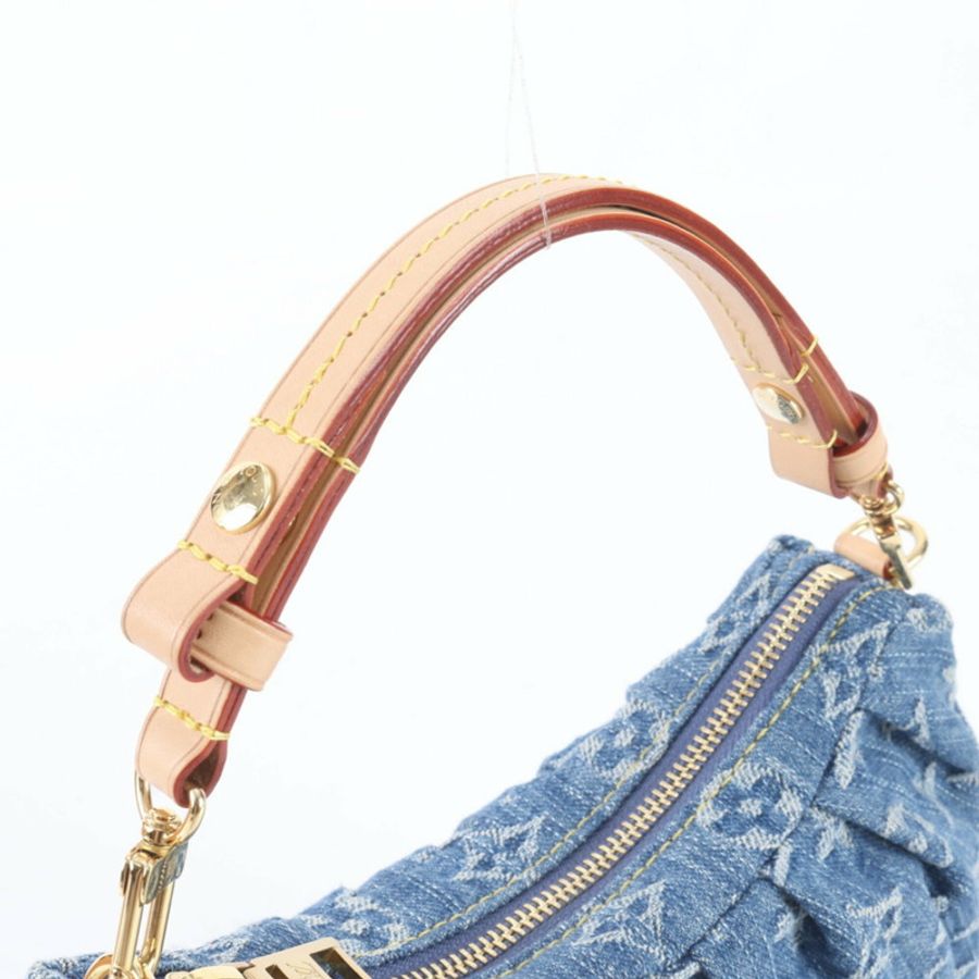 全新，路易威登 Monogram Denim Pochette Ballet M13571 女士雙肩包/手提包。-2
