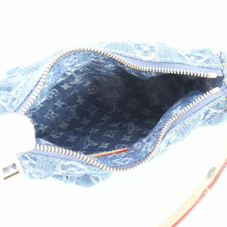 全新，路易威登 Monogram Denim Pochette Ballet M13571 女士雙肩包/手提包。-8