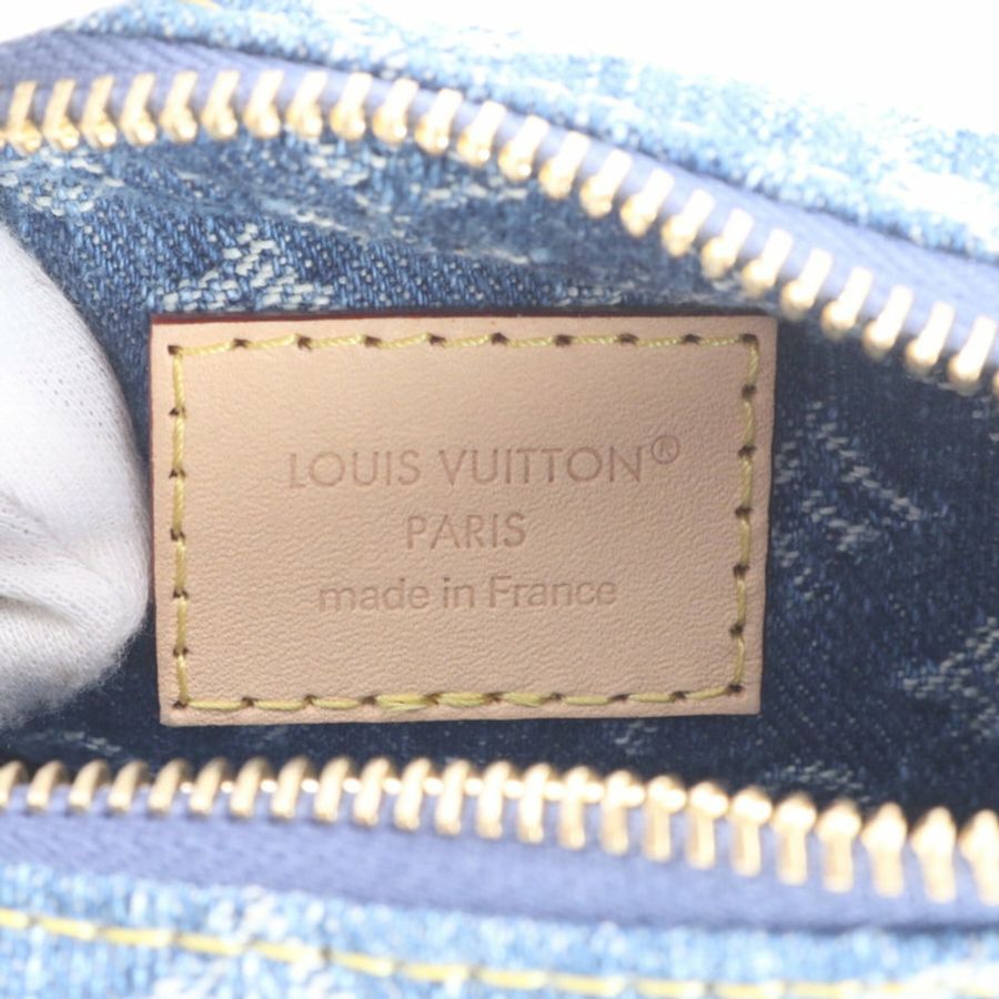 全新，路易威登 Monogram Denim Pochette Ballet M13571 女士雙肩包/手提包。-9