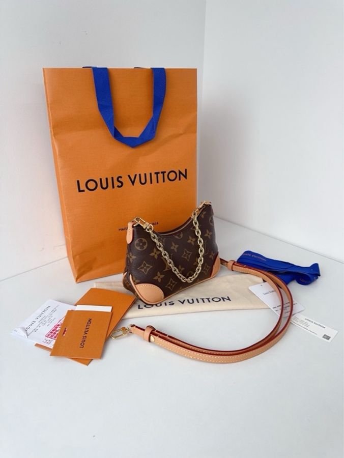 👜LV路易威登｜Boulogne nano老花黃牛角包｜99新芯片款-3