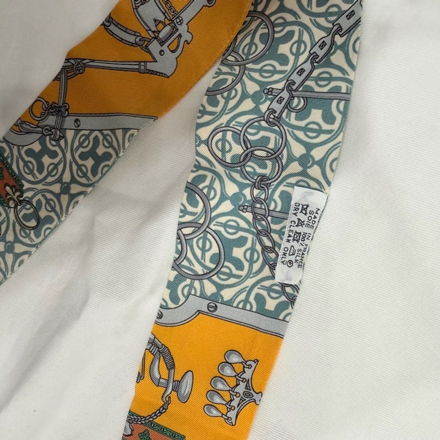 Hermes 愛馬仕 維希格 馬銜 鏈條 Twilly  絲巾-7