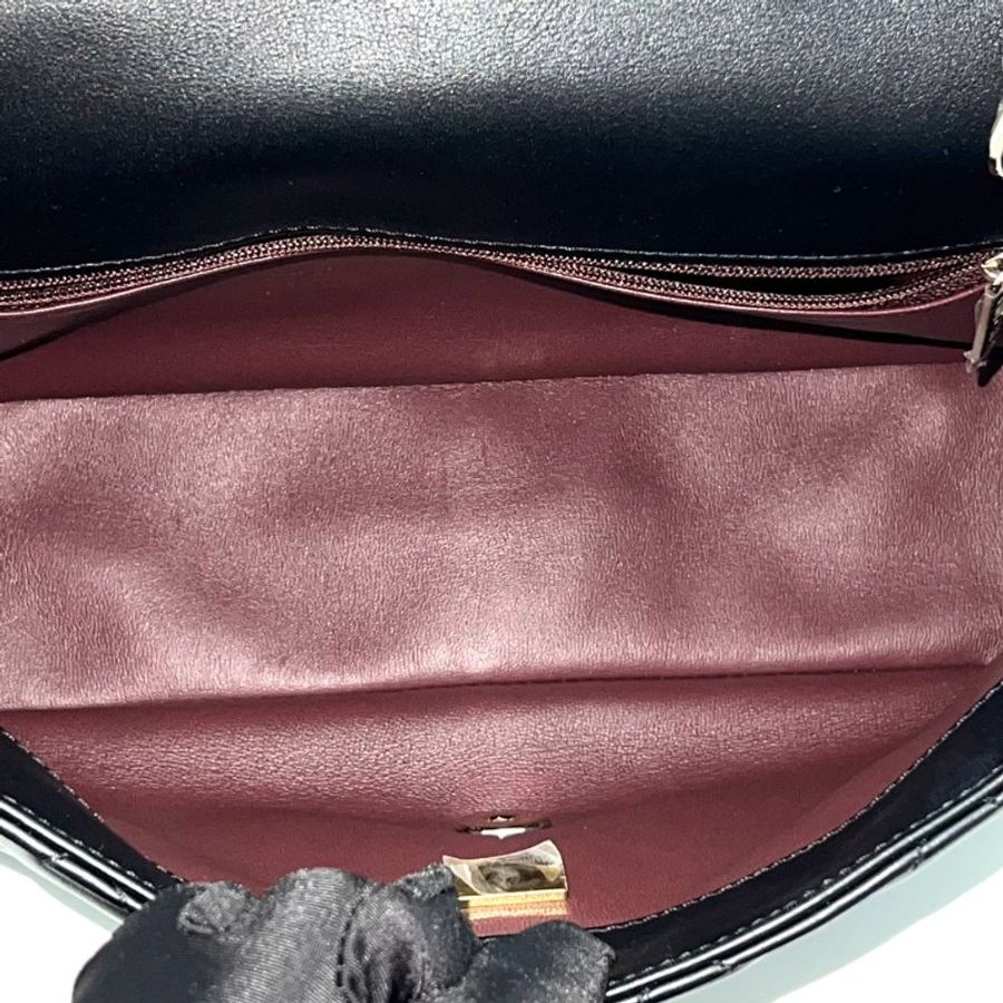 CHANEL 手工坊黑金珍珠滾邊 CF肩背斜背包 25*17*10 99新配件盒子塵袋-5