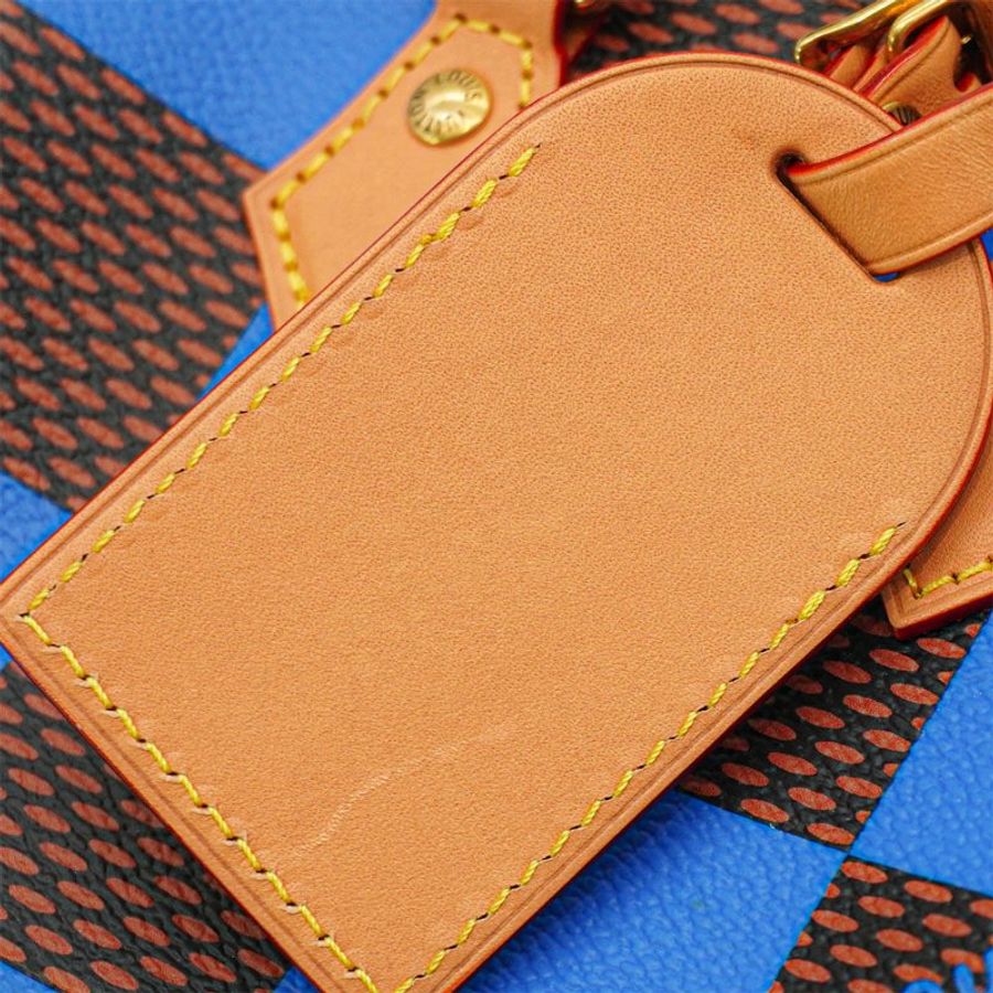 Louis Vuitton 展示品 Speedy 18 帆布手提斜背二用包(N40595-藍)-8