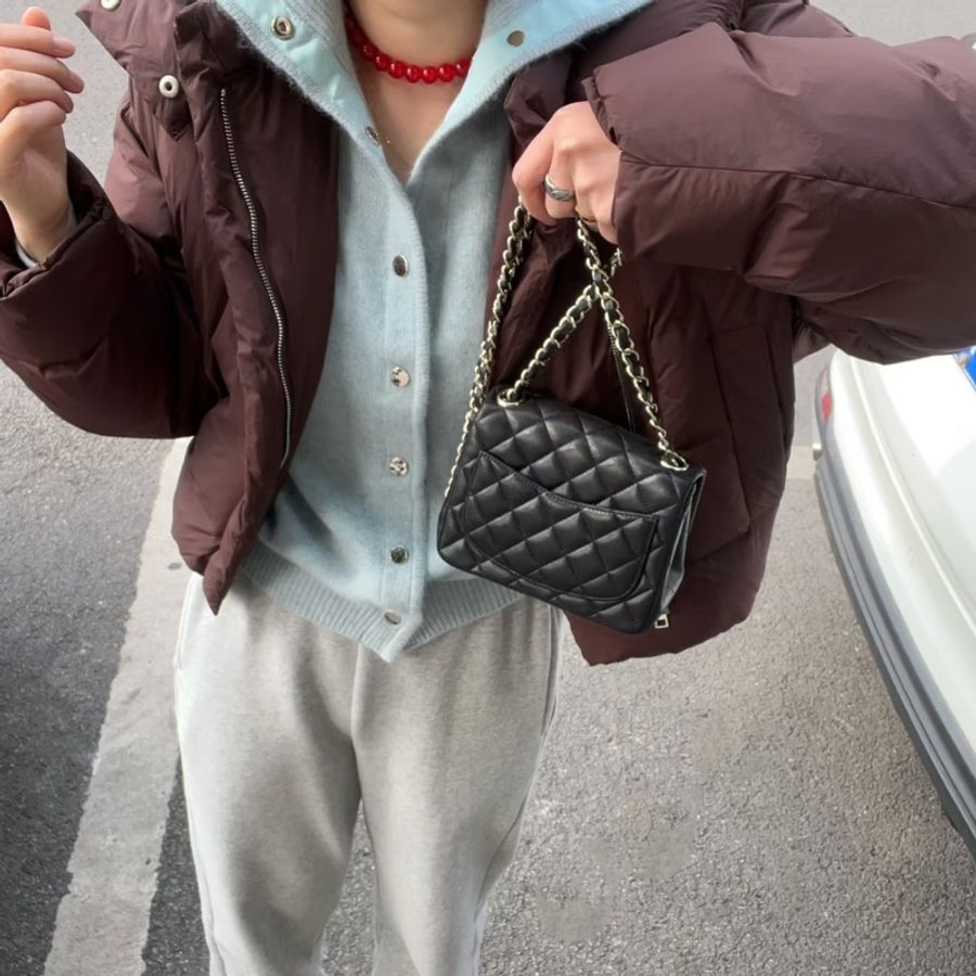CHANEL香奈兒黑金方胖子芯片款全配📍購證-28