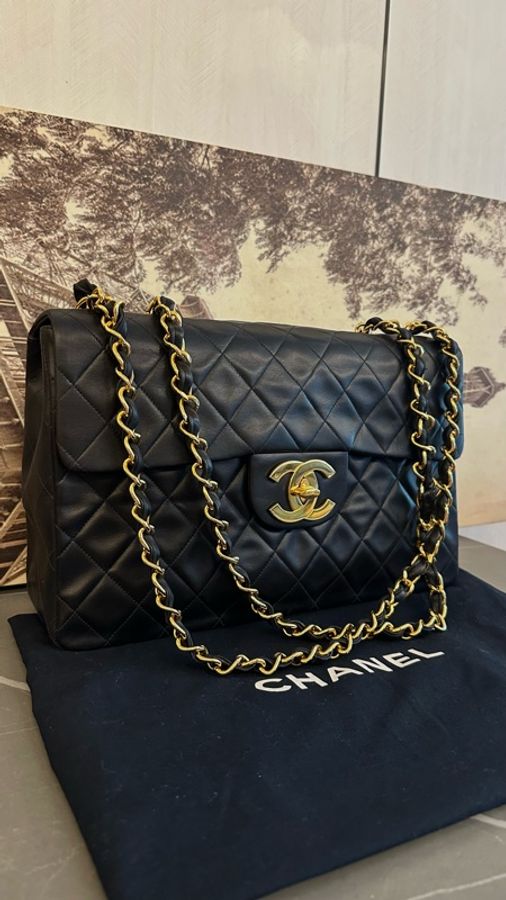 Chanel  黑金 max 33 古董包 背嫂袋-0